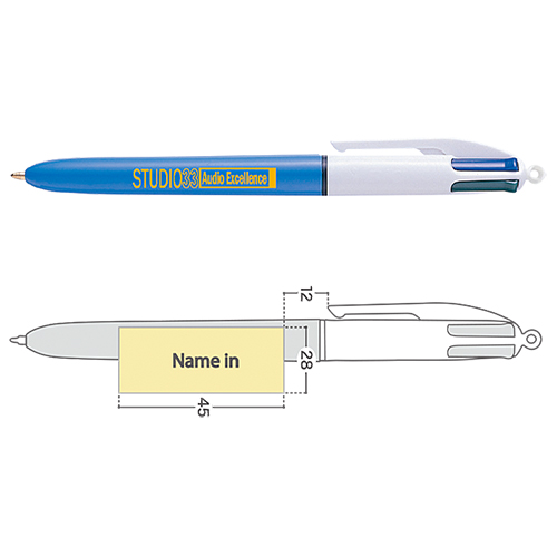 有限会社ワークサーブ営業部 BiC 4色ボールペン 1.0/0.7 BC-4CBP